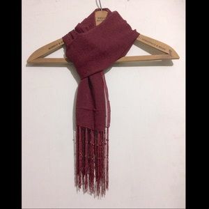 NWOT dark crimson scarf